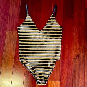 Top Shop metallic striped body suit